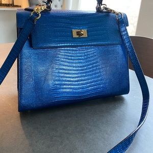House of Hello Bag- blue. “Hermès” Kelly style